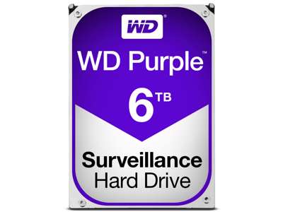 Western Digital Purple harddisk 6 TB 5400 rpm 64 MB 3.5" Serial ATA III