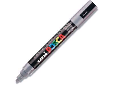 Paint marker, 1.8-2.5 mm, Grå, Rund spids, uni Posca PC-5M