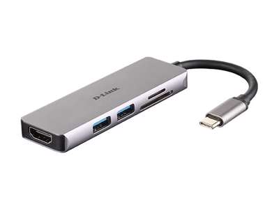 D-Link DUB-M530 dockingstation Ledningsført USB 3.2 Gen 1 (3.1 Gen 1) Type-C Aluminium, Sort