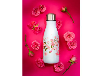 Vandflaske, Thermoeffekt, Floral, 280 ml, Jobout Mini