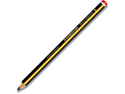 Blyant, 2B, Gul-Sort, 1 stk, Staedtler Noris Ergosoft Jumbo 153