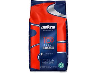 Kaffe, Hele bønner, Mellem-mørkristet, 1000 g, 1 pose, Lavazza Top Class 