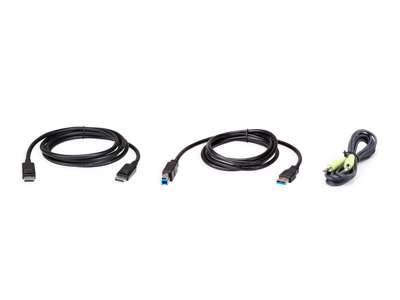 ATEN 2L-7D02UDPX3 KVM-kabel Sort 1,8 m