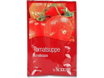 Brev-suppe, Tomat, 10 g, 100 breve, Nordana 