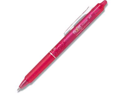 Rollerball gelpen, 0.7 mm, 0.35 mm, Pink, Pilot FriXion Clicker Medium BLRT-FR7-P