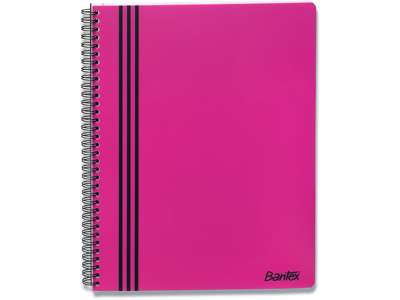 Kollegieblok, A4+, Linjeret, Rosa-pink, Bantex Strong-Line 