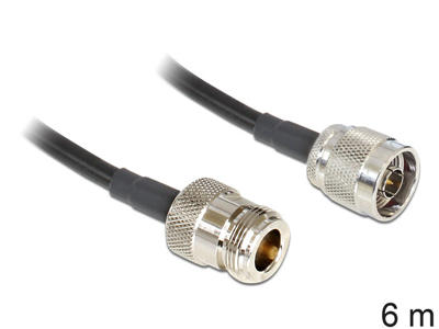 DeLOCK 88683 koaxial kabel LMR195 6 m Sort