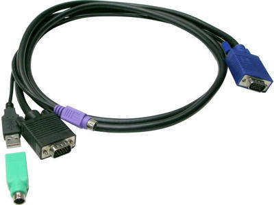 LevelOne ACC-3203 KVM-kabel Sort 5 m