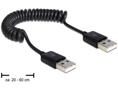 DeLOCK 83239 USB-kabel USB 2.0 0,6 m USB A Sort