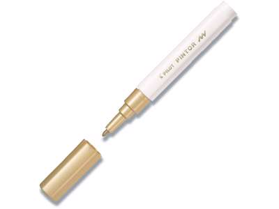 Hobby marker, Guld, 1.0 mm, 1 stk, Pilot Pintor SW-PT-F-GD