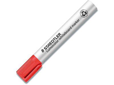 Whiteboard marker, Rund spids, Rød, 2 mm, Staedtler Lumocolor 351