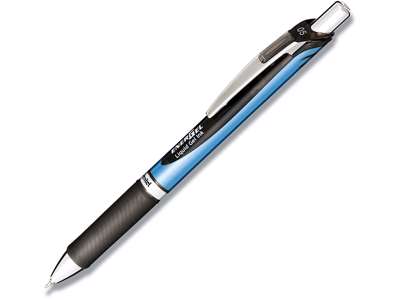 Rollerball gelpen, 0.5 mm, 0.25 mm, Sort, Pentel EnerGel Needlepoint BLN75-AO