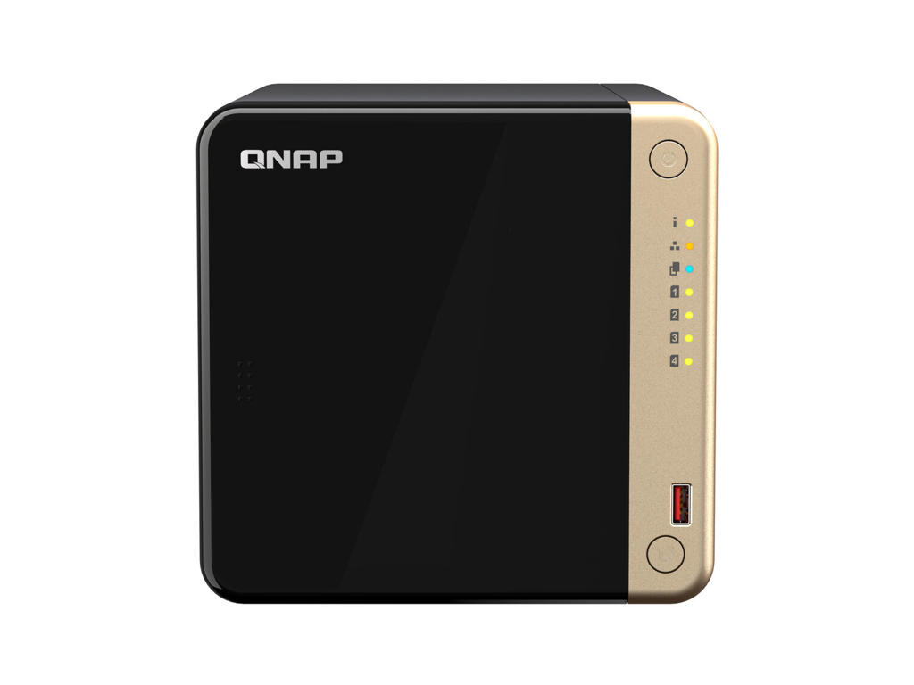 QNAP TS-464 NAS Tower Intel® Celeron® N5095 8 GB DDR4 16 TB HDD QNAP QTS Sort, Bronze