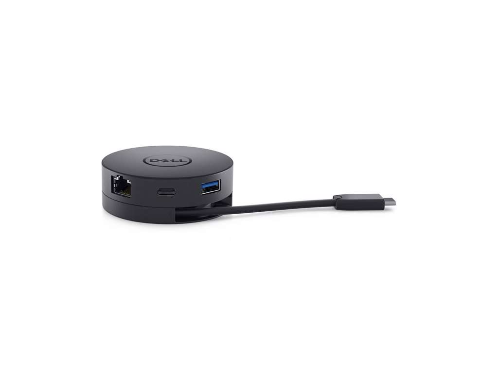 DELL Mobile Adapter DA300 Ledningsført USB 3.2 Gen 2 (3.1 Gen 2) Type-C Sort