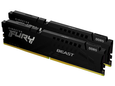 Kingston Technology FURY Beast 16GB 4800MT/s DDR5 CL38 DIMM (sæt med 2) Black