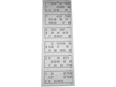 Bingoblokke King Size HVID 100 blade med ekstra store tal