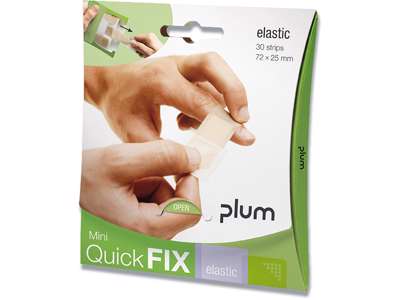 Plaster, Elastisk, 30 plastre, 72x25 mm, Plum QuickFix Mini 