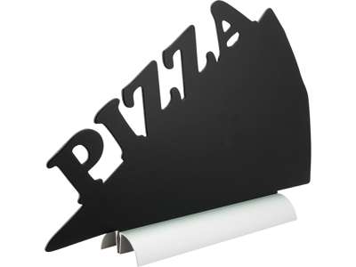 Bordskilt, Chalkboard, PIZZA, Dobbeltsidet, Aftagelig, Alufod, 24x34x6cm, Securit Silhouette Aluminium