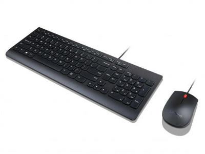 Lenovo 4X30L79897 tastatur Mus inkluderet Universel USB QWERTZ Tysk Sort