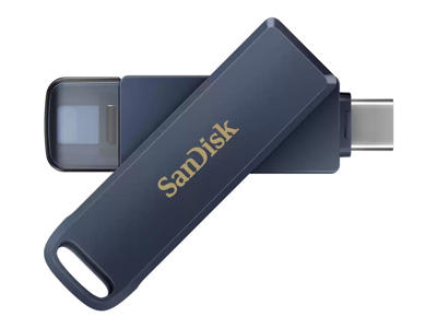 SanDisk iXpand USB-nøgle 256 GB USB Type-C / Lightning 3.2 Gen 1 (3.1 Gen 1) Blå