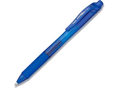 Rollerball gelpen, 0.7 mm, 0.35 mm, Blå, Pentel EnerGelX BL107-CX