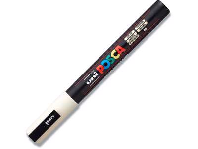 Paint marker, 0.9-1.3 mm, Elfenben, Rund spids, uni Posca PC-3M