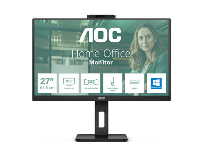 AOC Q27P3CW computerskærm 68,6 cm (27") 2560 x 1440 pixel Quad HD LED Sort