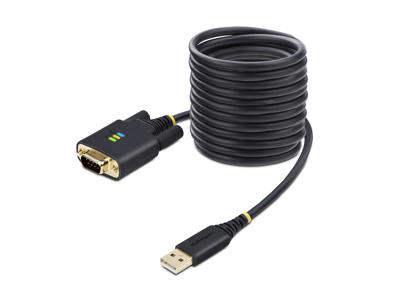 StarTech.com 1P10FFC-USB-SERIAL serielkabel Sort 3 m USB Type-A DB-9