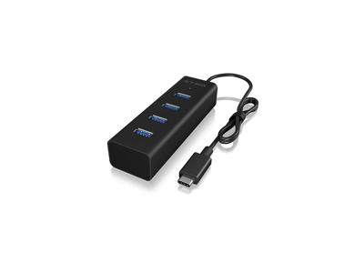 ICY BOX IB-HUB1409-C3 USB 3.2 Gen 1 (3.1 Gen 1) Type-C 5000 Mbit/s Sort