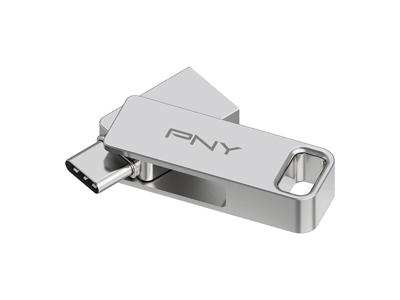 PNY DUO LINK USB-nøgle 256 GB USB Type-A / USB Type-C 3.2 Gen 1 (3.1 Gen 1) Rustfrit stål