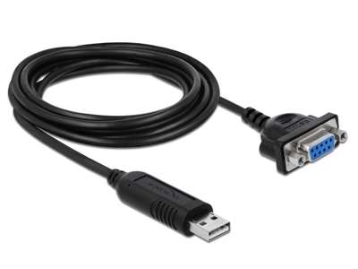 DeLOCK 66281 serielkabel Sort 1,8 m RS-232 USB Type-A