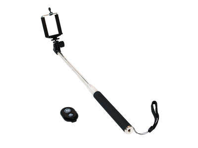 LogiLink BT0034 selfiestang Smartphone Sort, Sølv