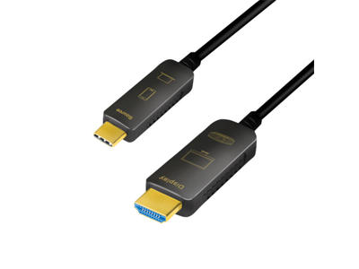 LogiLink CUF0100 videokabel adapter 10 m USB Type-C HDMI Type A (Standard) Sort