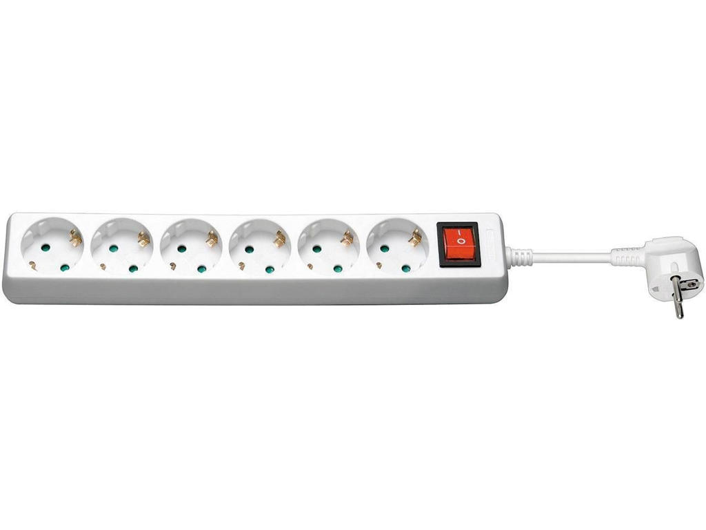 Microconnect GRU006W power extension 1.8 m 6 AC outlet(s) Indoor White