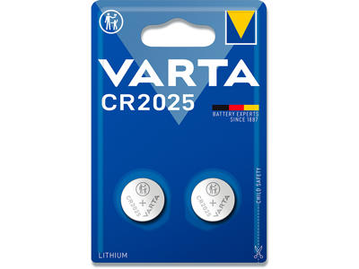 Batteri, CR2025, 3 V, 2 stk, Varta Electronic