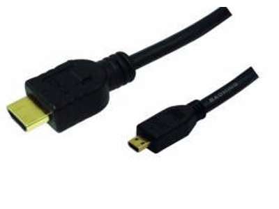 LogiLink HDMI/microHDMI, 2.0m HDMI-kabel 2 m HDMI Type A (Standard) HDMI Type D (Micro) Sort