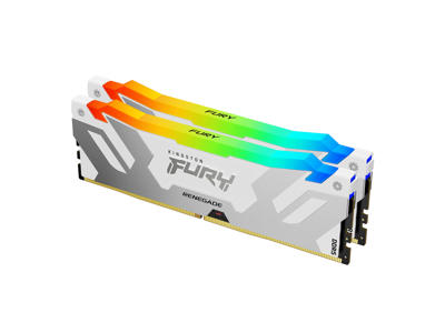 Kingston Technology FURY 64 GB 6000 MT/s DDR5 CL32 DIMM (sæt med 2) Renegade RGB, hvid XMP