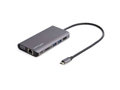 StarTech.com DKT30CHVAUSP dockingstation Ledningsført USB 3.2 Gen 1 (3.1 Gen 1) Type-C Sort, Grå