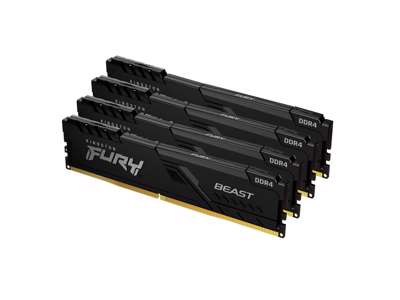 Kingston Technology FURY 128GB 2666MT/s DDR4 CL16 DIMM (Sæt med 4) Beast Black