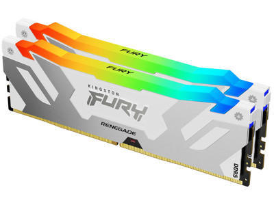 Kingston Technology FURY 32 GB 8000 MT/s DDR5 CL38 DIMM (sæt med 2) Renegade RGB, hvid XMP