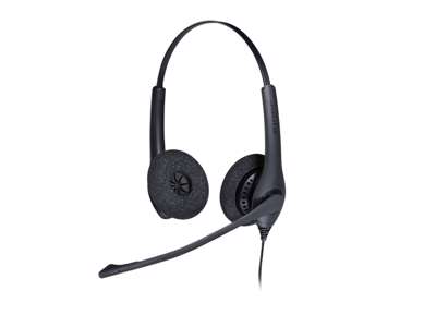 Jabra Biz 1500 Duo QD Headset Ledningsført Kontor/Callcenter Bluetooth Sort