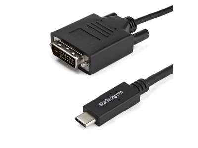 StarTech.com CDP2DVIMM2MB videokabel adapter 2 m USB Type-C DVI-D Sort