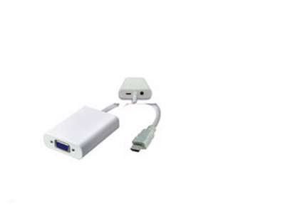 Microconnect HDMVGA2 videokabel adapter 0,15 m HDMI VGA (D-Sub) Hvid