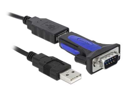 DeLOCK 66280 serielkabel Sort 0,8 m USB Type-A DB-9