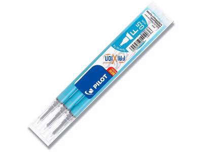 Rollerball gelpen refill, 0.5 mm, 0.25 mm, Lyseblå, Pilot FriXion Point BLS-FRP5-S3-LB