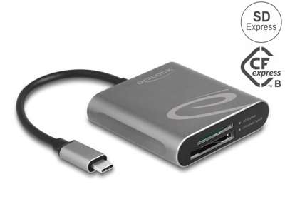 DeLOCK USB Type-C Card Reader for SD Express and CFexpress memory cards