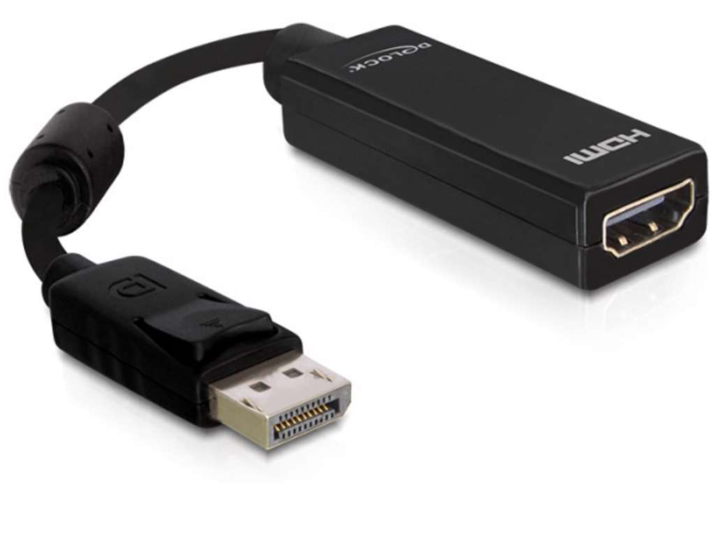 DeLOCK 61849 videokabel adapter 0,125 m DisplayPort HDMI Type A (Standard) Sort