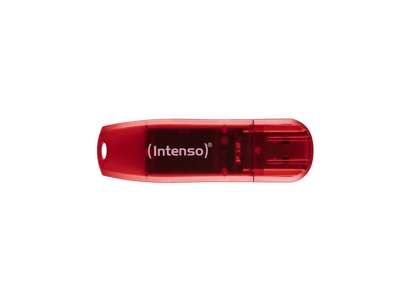 Intenso Rainbow Line USB-nøgle 128 GB USB Type-A 2.0 Rød, Transparent