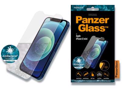 Skærmbeskyttelse, iPhone 12 Mini, Klar, 1 stk, PanzerGlass Antibacterial 