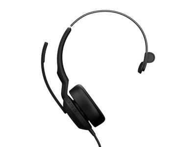 Jabra Evolve2 50 Headset Ledningsført Kontor/Callcenter USB Type-C / USB Type-A Sort